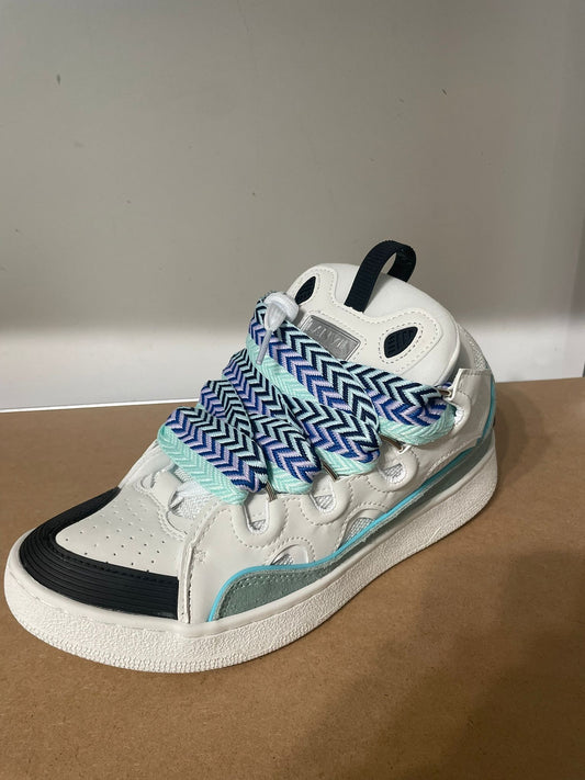 Lanvin Curb Sneaker White & Blue | Full Box